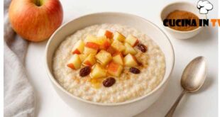 Leggeri con gusto| Porridge cremoso alle mele e cannella