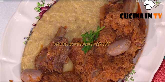 È sempre mezzogiorno | Polenta con costine salsicce e verze ricetta Daniele Persegani