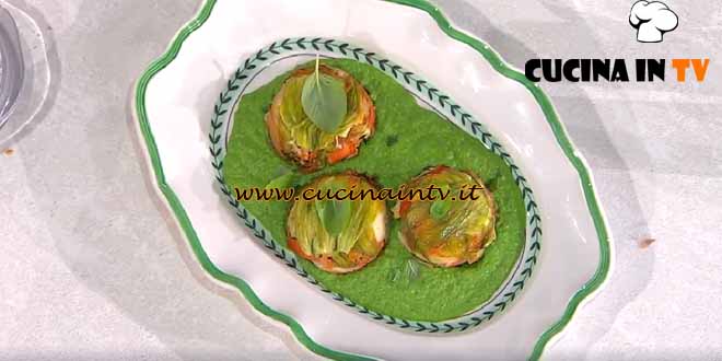 È sempre mezzogiorno | Millefoglie di verdure con gazpacho verde ricetta Crescenzo Morlando