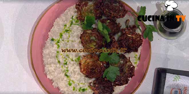 È sempre mezzogiorno | Risotto cremoso con carciofi croccanti ricetta Sergio Barzetti