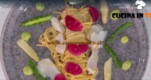 È sempre mezzogiorno | Chitarrine baccalà e asparagi ricetta Gian Piero Fava