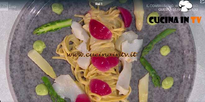 È sempre mezzogiorno | Chitarrine baccalà e asparagi ricetta Gian Piero Fava