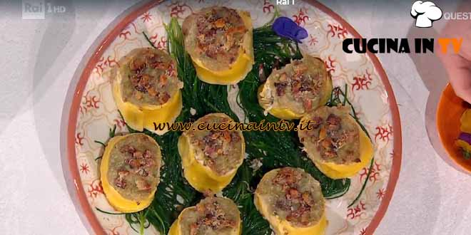 È sempre mezzogiorno | Girelle di crepes con carciofi ricetta Fabio Potenzano