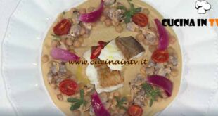 È sempre mezzogiorno | Merluzzo croccante su crema di ceci ricetta Gian Piero Fava