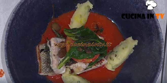È sempre mezzogiorno | Millefoglie di spigola alla mediterranea ricetta Mauro e Mattia Improta