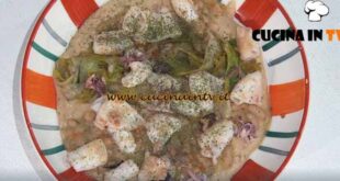 È sempre mezzogiorno | Crema di fagioli con scarola e calamari ricetta Salvatore Giuliano